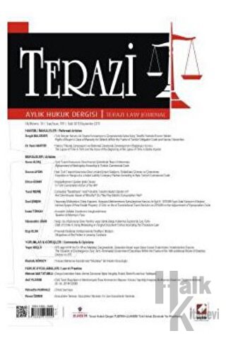 Terazi Aylık Hukuk Dergisi Sayı:109 Eylül 2015 - Halkkitabevi