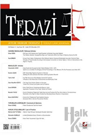 Terazi Aylık Hukuk Dergisi Sayı:148 Aralık 2018 - Halkkitabevi