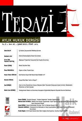 Terazi Aylık Hukuk Dergisi Sayı: 42 Şubat 2010 - Halkkitabevi