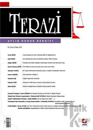 Terazi Aylık Hukuk Dergisi Sayı: 57 Mayıs 2011 - Halkkitabevi