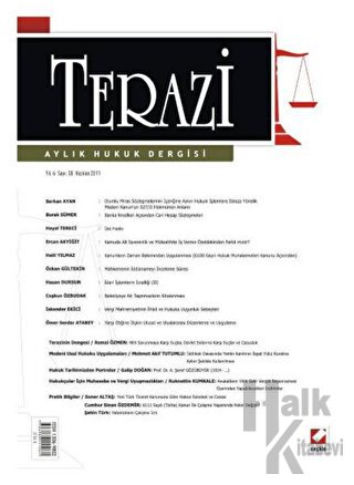 Terazi Aylık Hukuk Dergisi Sayı: 58 Haziran 2011 - Halkkitabevi