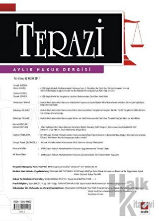 Terazi Aylık Hukuk Dergisi Sayı: 63 Kasım 2011