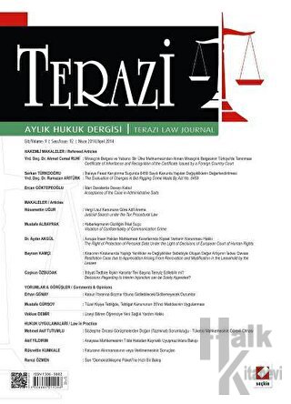 Terazi Aylık Hukuk Dergisi Sayı: 92 Nisan 2014