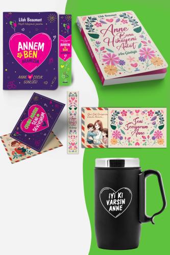 Anneler Gününe Özel Canım Annem Termos ve Annem Ben Aramızda Günlüğü ve Anne Bana Masal Anlat Seti