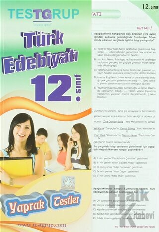 Test Grup 12. Sınıf Türk Edebiyatı Yaprak Testler - Halkkitabevi