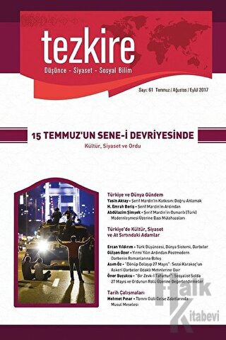 Tezkire Dergisi Sayı: 61 Temmuz - Ağustos - Eylül 2017