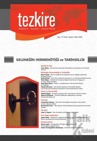Tezkire Dergisi Sayı: 71 Ocak-Şubat-Mart 2020 - Halkkitabevi