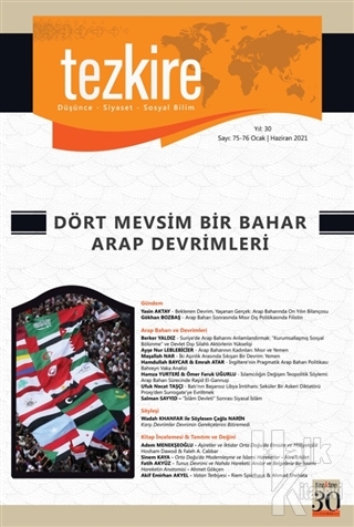 Tezkire Dergisi Sayı:75-76 Ocak-Haziran 2021 - Halkkitabevi