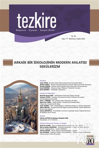 Tezkire Dergisi Sayı: 77 Temmuz-Eylül 2021 - Halkkitabevi