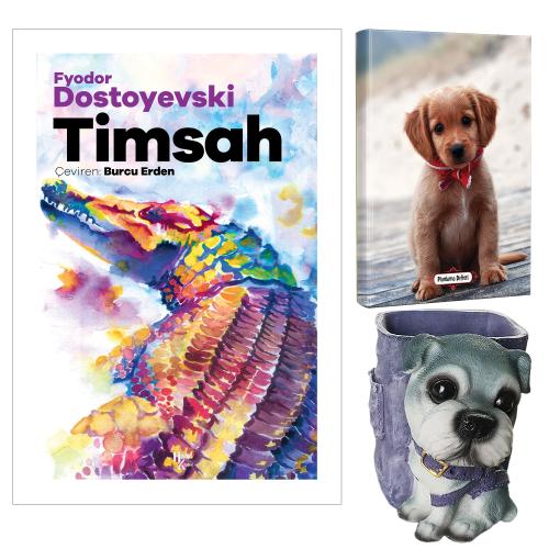 Timsah - Fyodor Dostoyevski ve Dekoratif Köpek Kalemlik - Masum Köpek Planlama Defteri