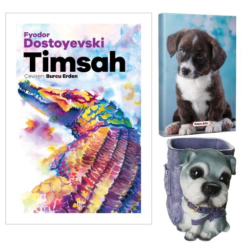 Timsah - Fyodor Dostoyevski ve Dekoratif Köpek Kalemlik - Minik Arkadaş Planlama Defteri
