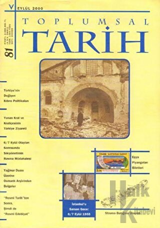 Toplumsal Tarih Dergisi Sayı: 81 - Halkkitabevi