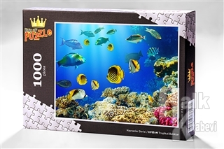 Tropikal Balıklar (1000 Parça) - Ahşap Puzzle Hayvanlar Serisi (HV05-M)