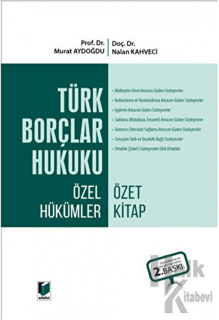Türk Borçlar Hukuku Özel Hükümler Özet Kitap (Ciltli) - Halkkitabevi