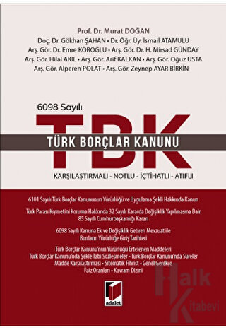 Türk Borçlar Kanunu (Ciltli) - Halkkitabevi