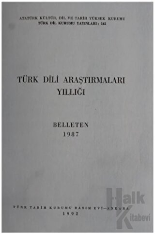 Türk Dili Araştırmaları Yıllığı - Belleten 1987