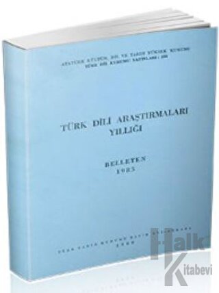 Türk Dili Araştırmaları Yıllığı - Belleten 1989