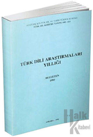 Türk Dili Araştırmaları Yıllığı - Belleten 1993