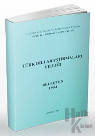 Türk Dili Araştırmaları Yıllığı - Belleten 1994 - Halkkitabevi