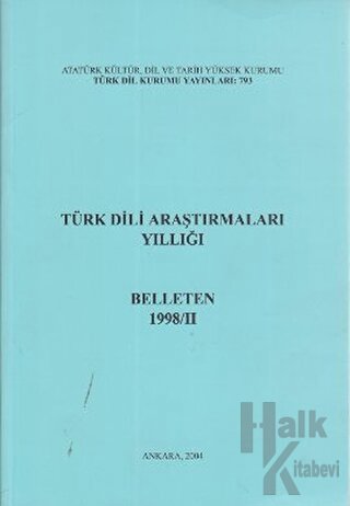 Türk Dili Araştırmaları Yıllığı - Belleten 1998 / 2