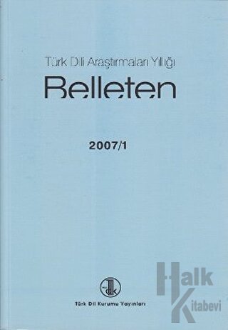 Türk Dili Araştırmaları Yıllığı - Belleten 2007 / 1 - Halkkitabevi