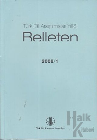 Türk Dili Araştırmaları Yıllığı - Belleten 2008 / 1 - Halkkitabevi