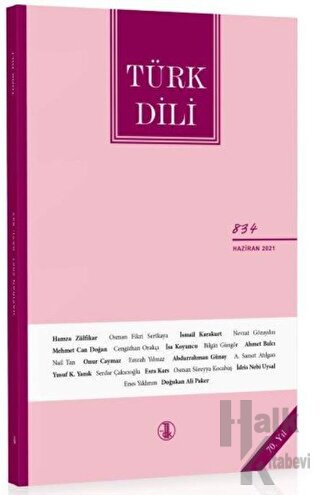 Türk Dili Dergisi Sayı: 834 Haziran 2021 - Halkkitabevi