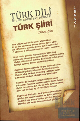 Türk Dili Sayı 415-416-417: Türk Şiiri Özel Sayısı 2 (Divan Şiiri) - H