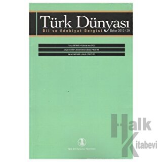 Türk Dünyası Dil ve Edebiyat Dergisi Sayı: 29