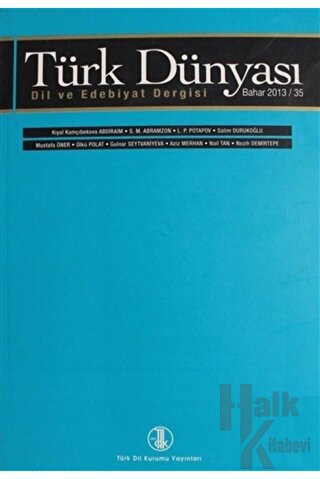 Türk Dünyası Dil ve Edebiyat Dergisi Sayı: 35 Bahar 2013