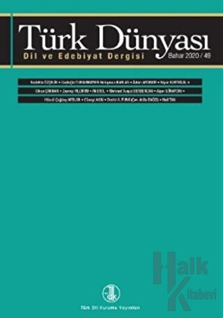 Türk Dünyası Dil ve Edebiyat Dergisi Sayı: 49 Bahar 2020 - Halkkitabev