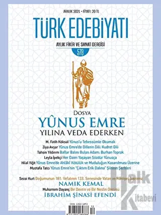 Türk Edebiyatı Dergisi Sayı: 578 Aralık 2021 - Halkkitabevi