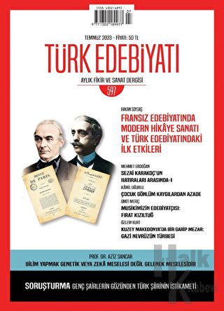 Türk Edebiyatı Dergisi Sayı: 597 Temmuz 2023