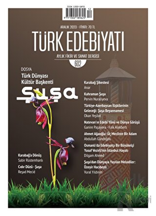 Türk Edebiyatı Dergisi Sayı: 602 Aralık 2023 - Halkkitabevi