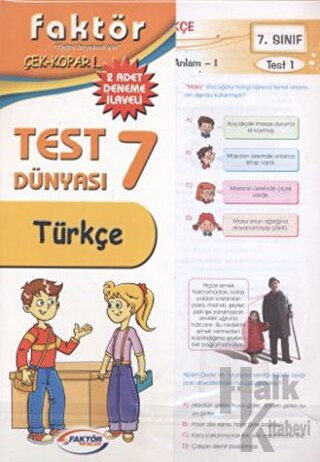 Türkçe 7. Sınıf Çek Kopar Yaprak Test - Halkkitabevi