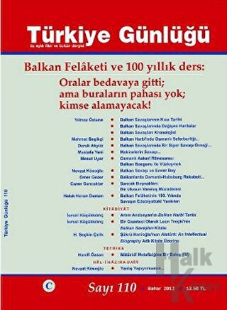 Türkiye Günlüğü Dergisi Sayı: 110