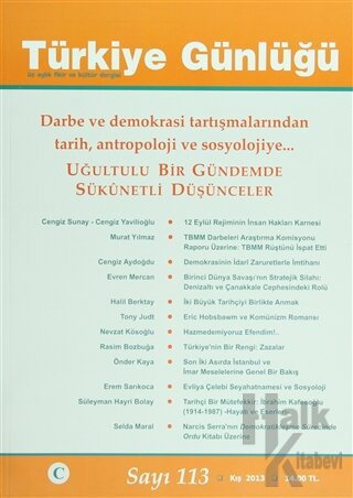 Türkiye Günlüğü Dergisi Sayı: 113