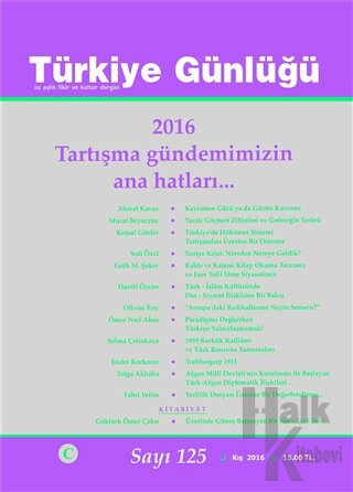 Türkiye Günlüğü Dergisi Sayı: 125 Kış 2016