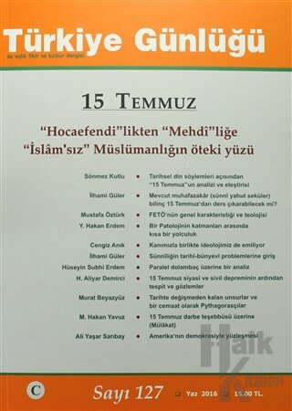 Türkiye Günlüğü Dergisi Sayı: 127 Yaz 2016 - Halkkitabevi