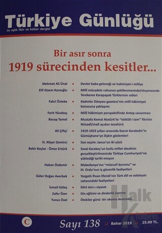 Türkiye Günlüğü Dergisi Sayı: 138 Bahar 2019 - Halkkitabevi