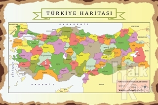 Türkiye Haritası Poster - Halkkitabevi