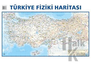 Türkiye Mülki İdare Bölümleri Fiziki Haritası 50x35 (Çift Taraflı)