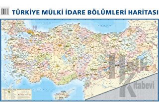 Türkiye Mülki İdare Bölümleri Fiziki Haritası 70x100 (Çift Taraflı) - 