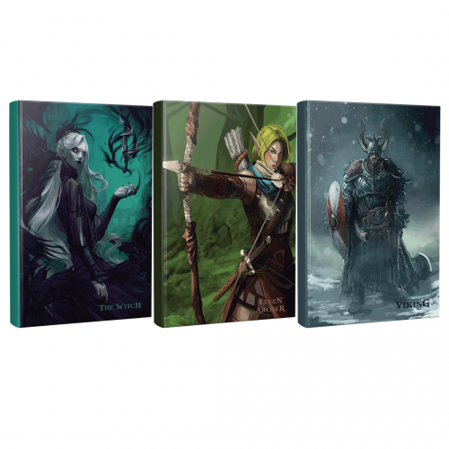 Üçlü Fantastik Defter Seti - Viking - Elven Archer - The Witch - Halkk