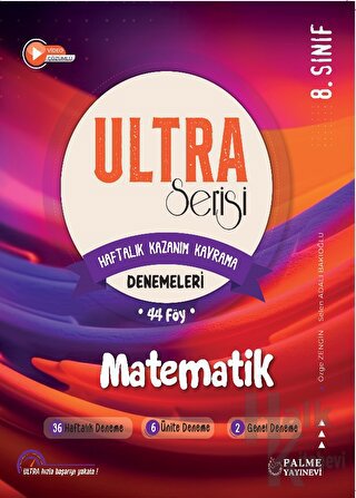 Ultra Serisi 8. Sınıf Matematik Deneme Kitabı (44 Föy)