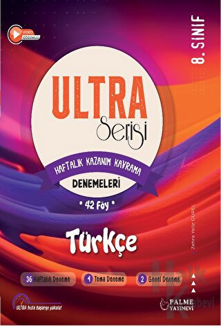 Ultra Serisi 8. Sınıf Türkçe Deneme Kitabı (42 Föy) - Halkkitabevi