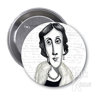 Virginia Woolf (Karikatür) - Rozet - Halkkitabevi