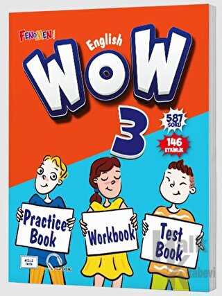 WOW English 3 Practice Book + Workbook + Test Book - Halkkitabevi