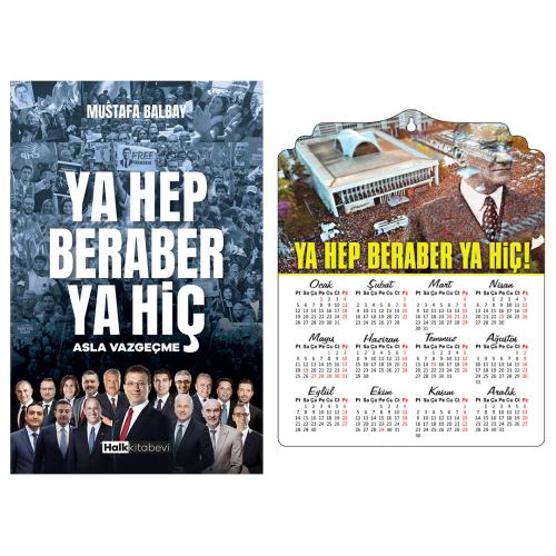 Ya Hep Beraber Ya Hiç ve 2026 Ahşap Duvar Takvimi - Halkkitabevi