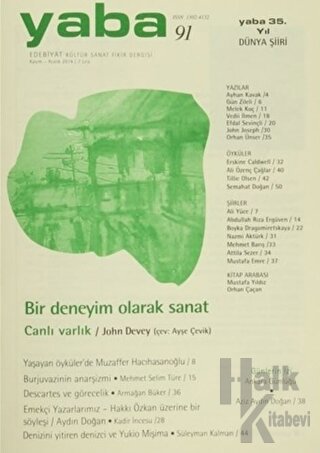 Yaba Edebiyat Dergisi Sayı: 91 - Halkkitabevi